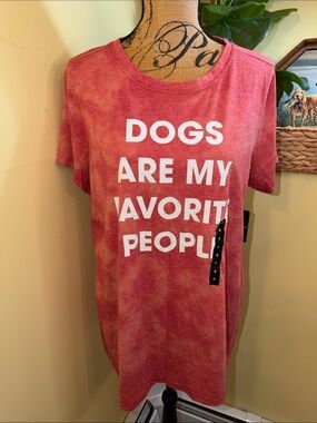 torrid Red Tie-Dye Graphic Tee - "Dogs Are My Favorite People"
